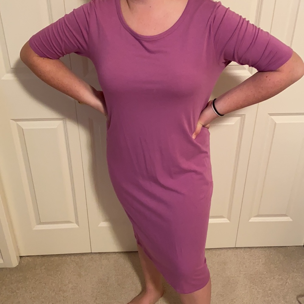 Womens fitted midi dress.